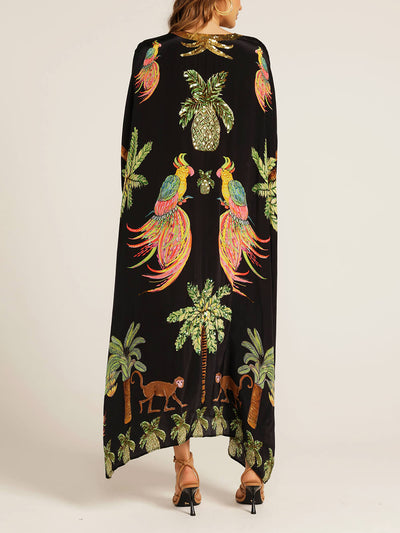 Mandy | Artsy Dress With Tropical Print