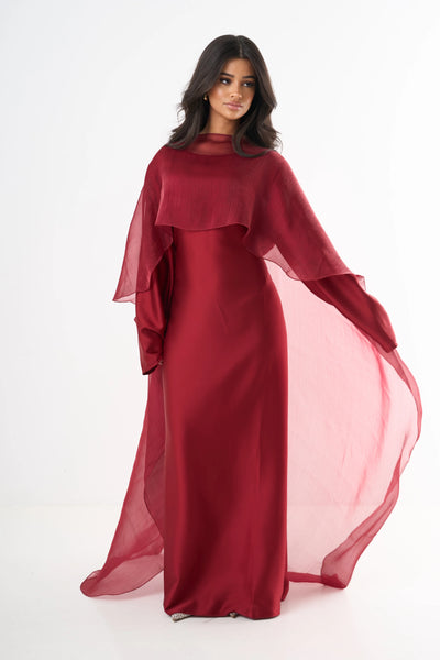 Sarah | Elegant Cape Dress