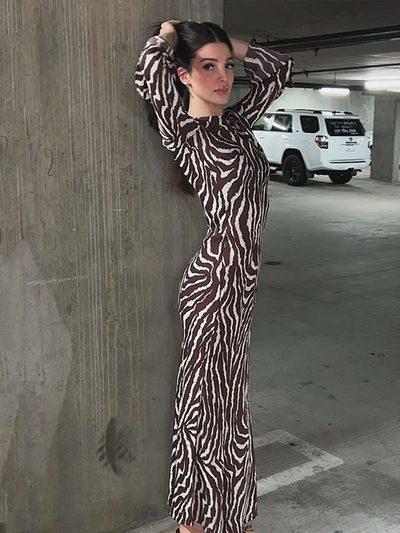 Winnie | Leopard Print Maxi Dress