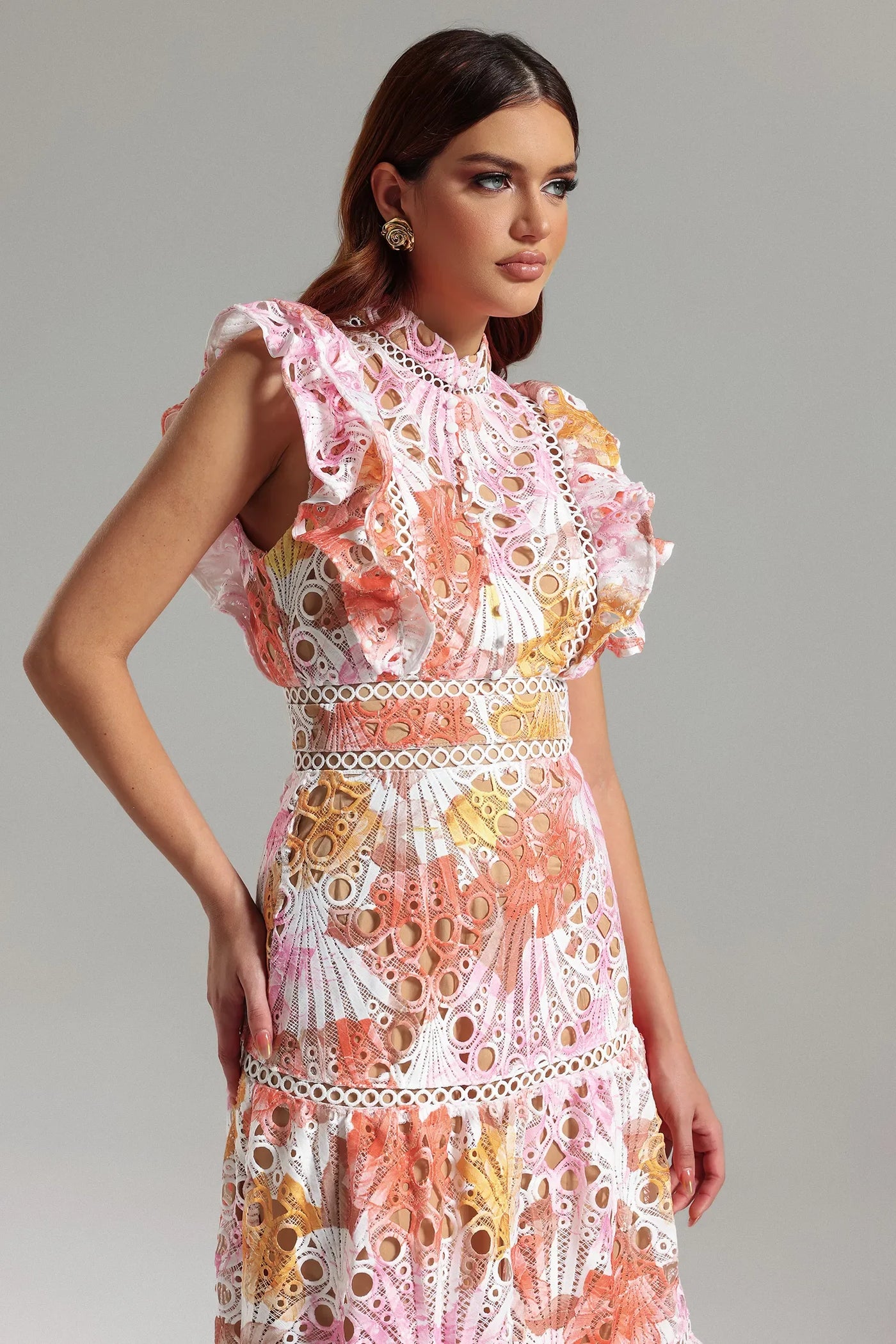 Claudia | Long Flower Dress