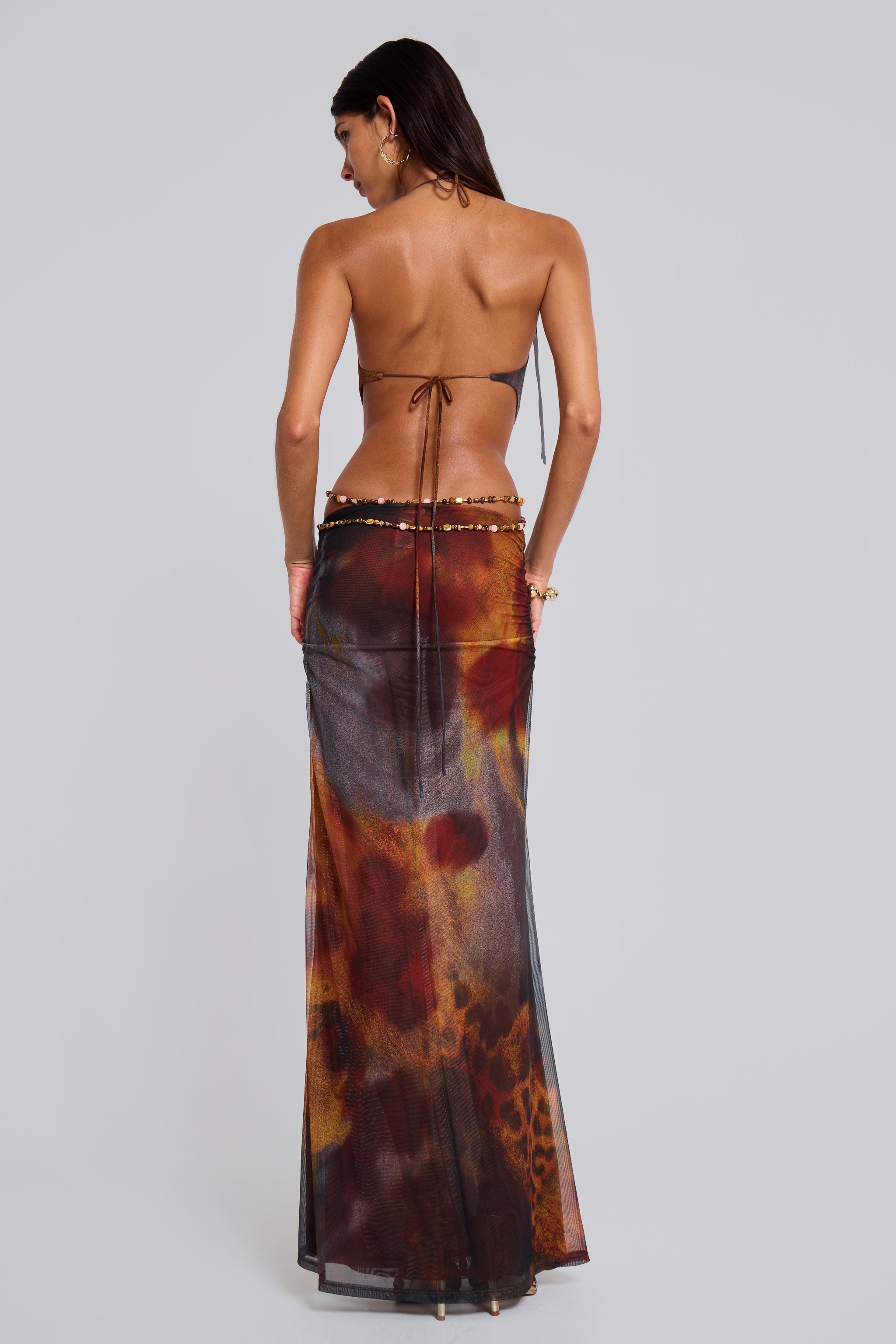 Vida | Backless Maxi Dress in Whiskey