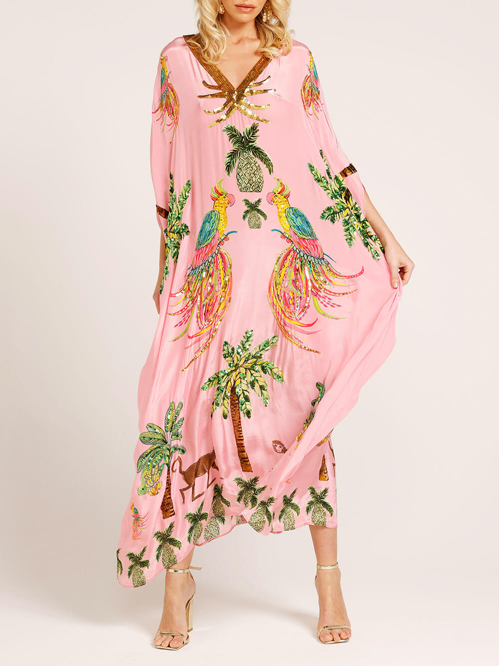 Mandy | Artsy Dress With Tropical Print