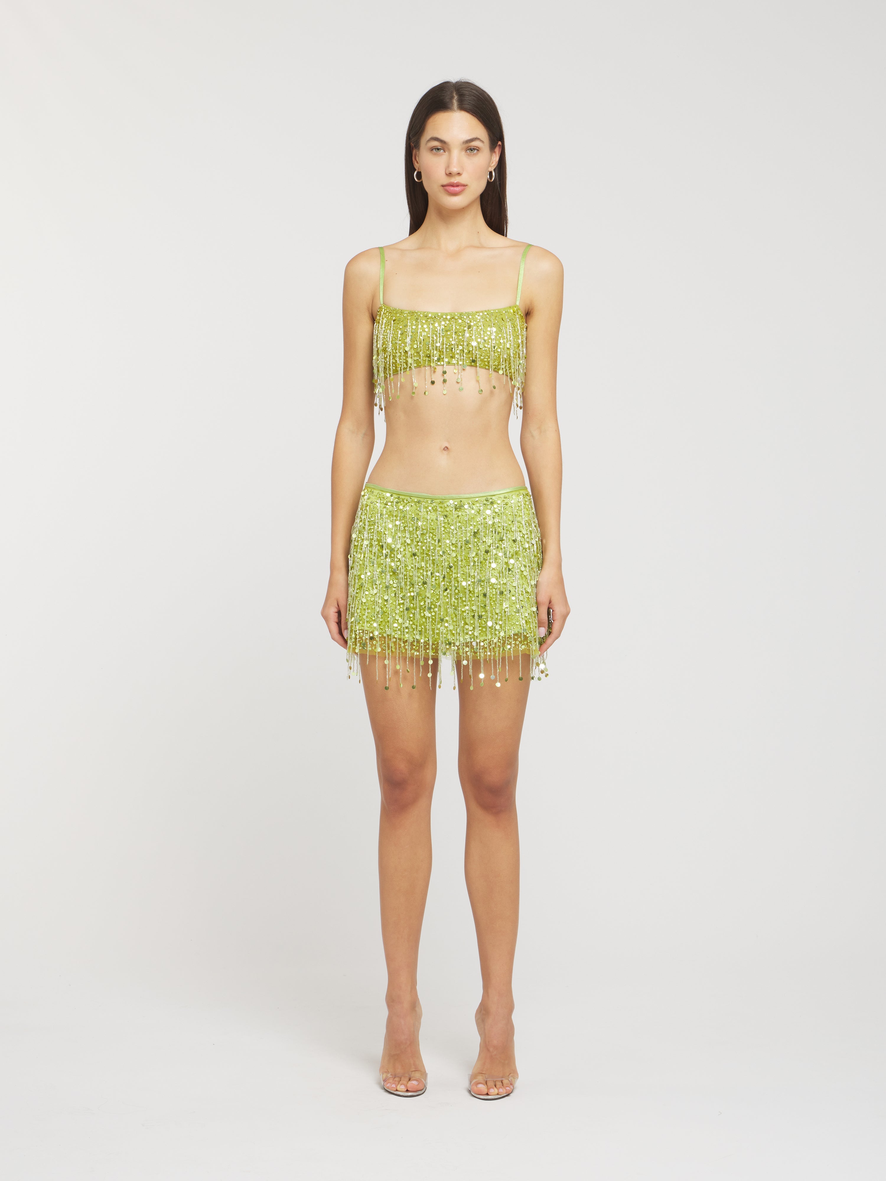 Lydia | Hand Beaded Mini Skirt