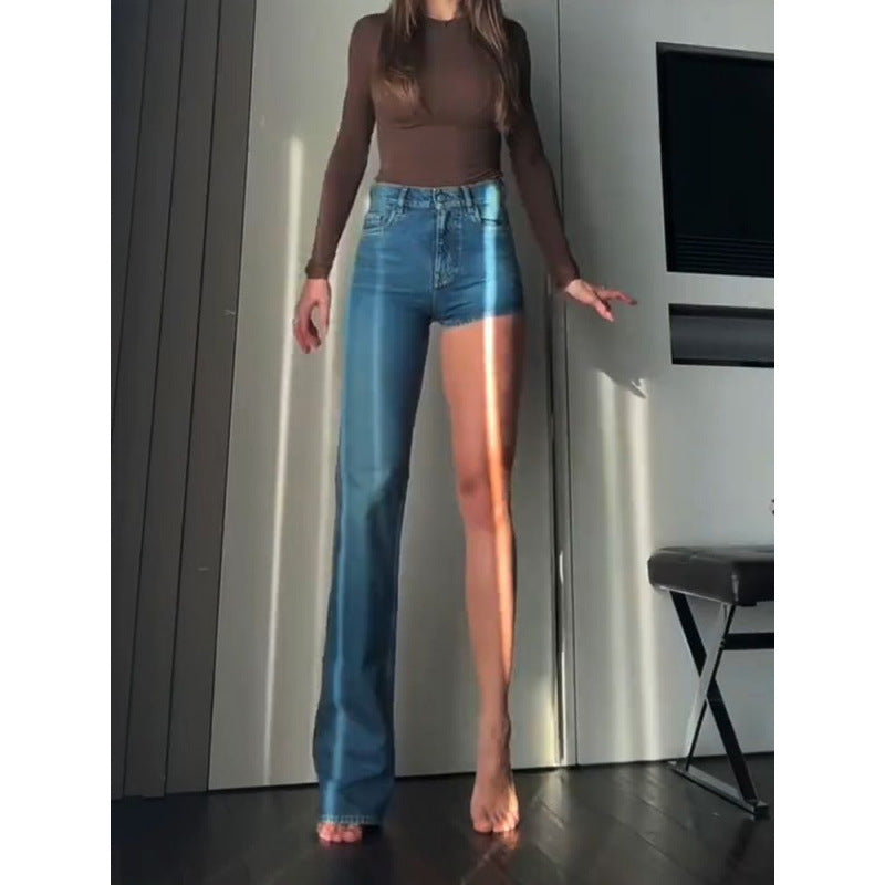 Viral One Legged Jeans