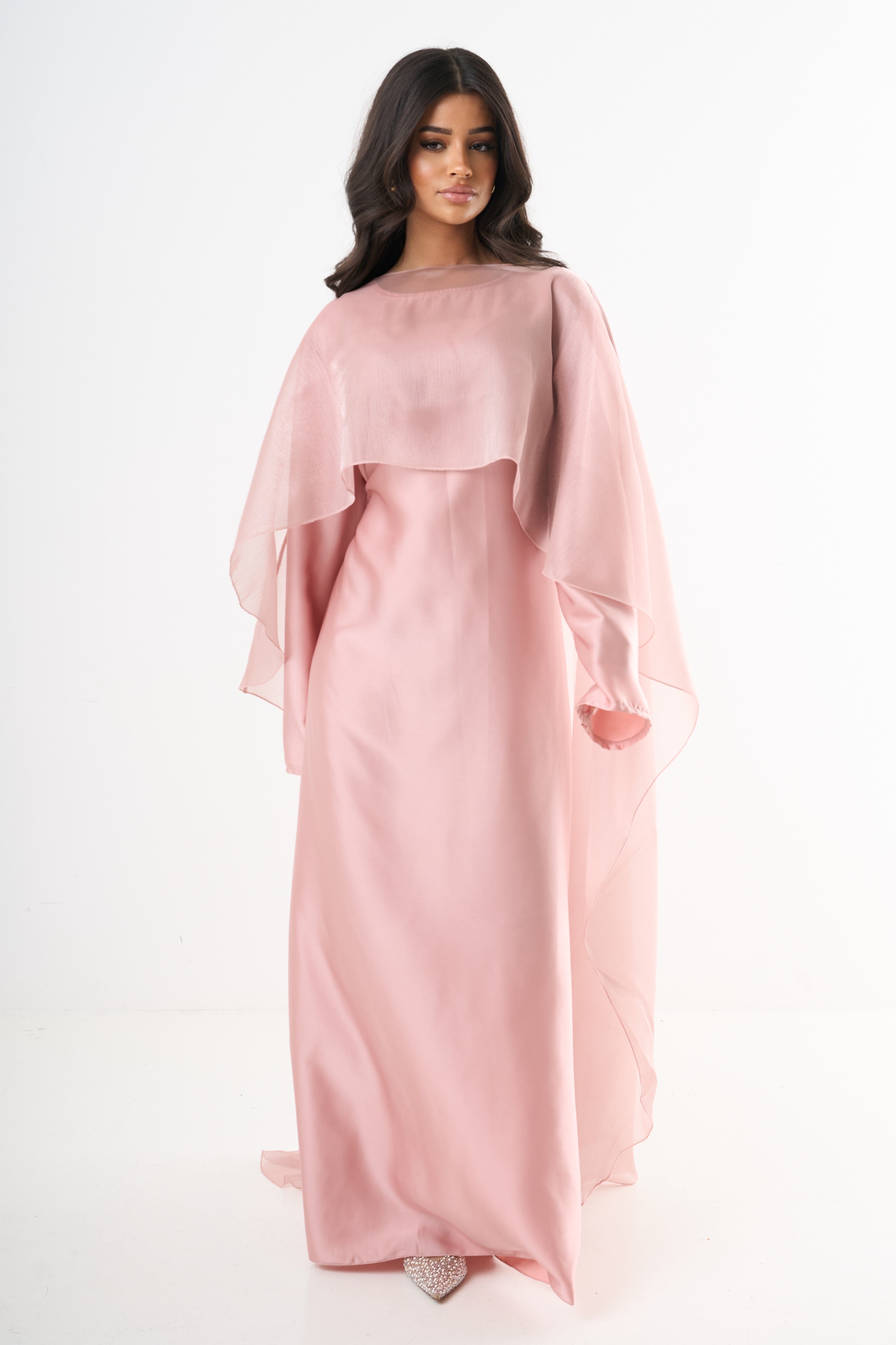 Sarah | Elegant Cape Dress