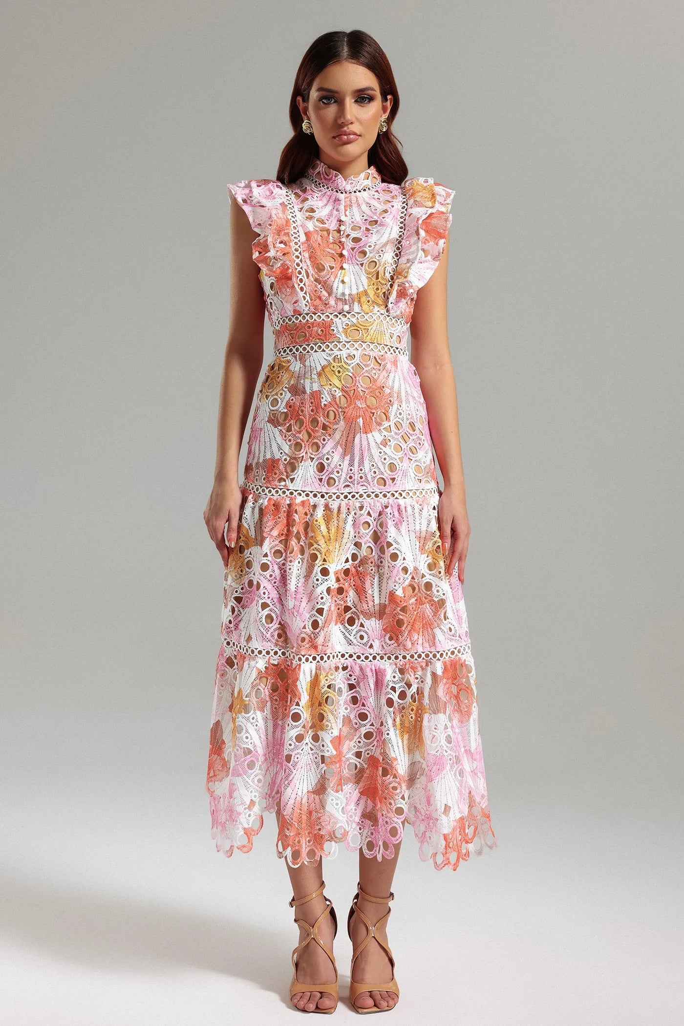Claudia | Long Flower Dress