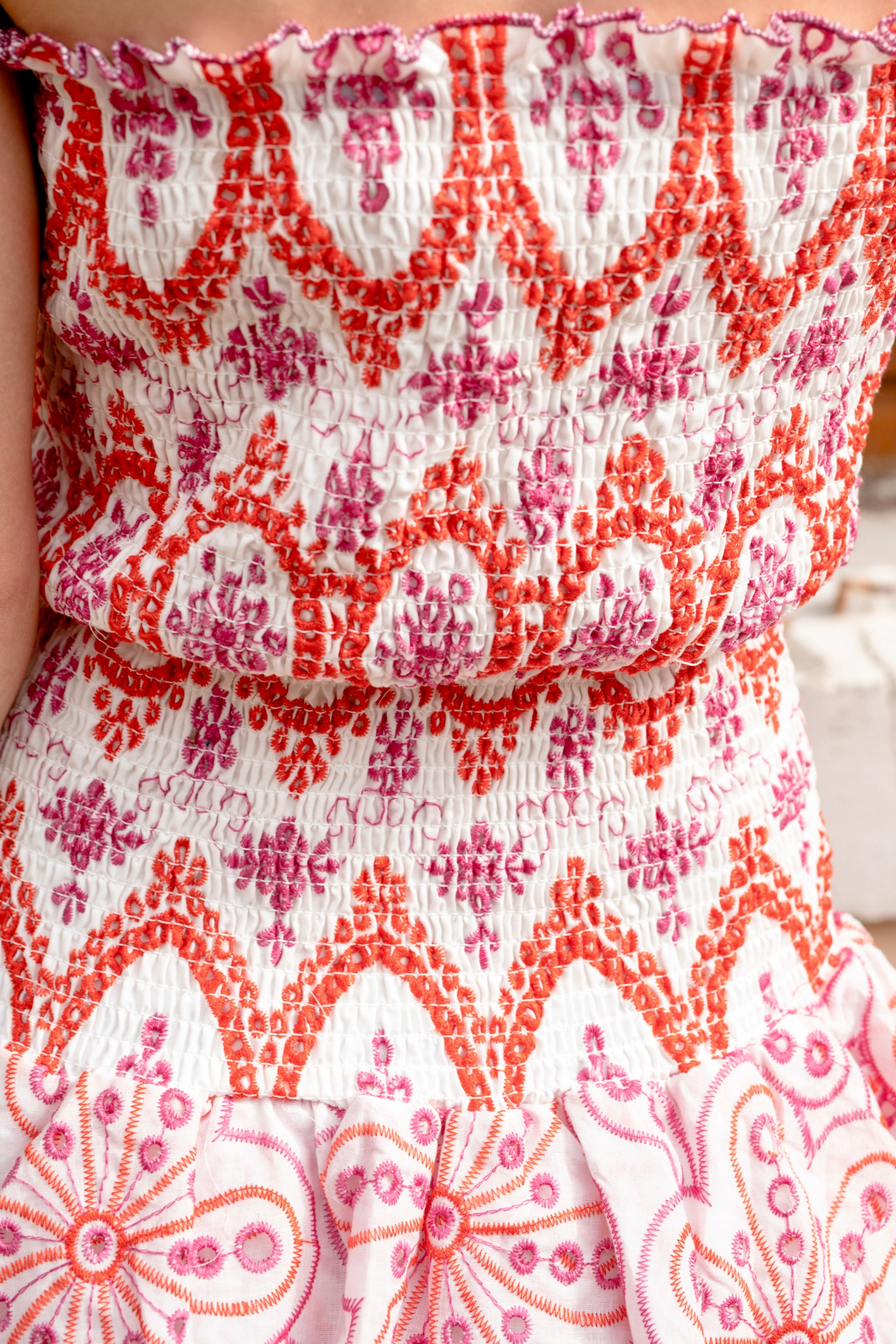 Ruby | Bustier Embroidery Dress