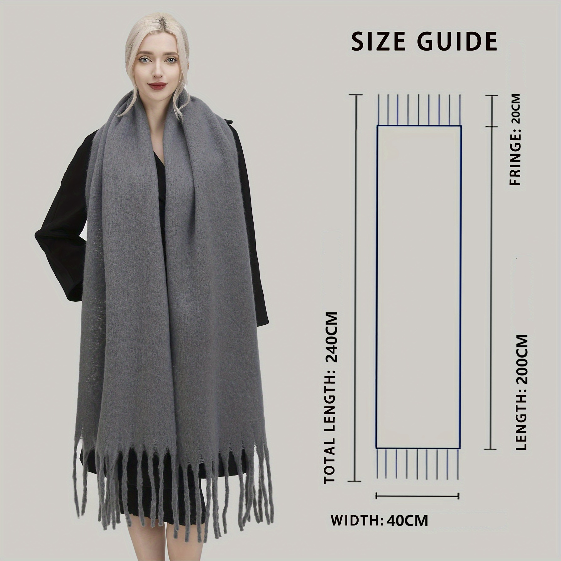 Olivia | Scarf with Fringes