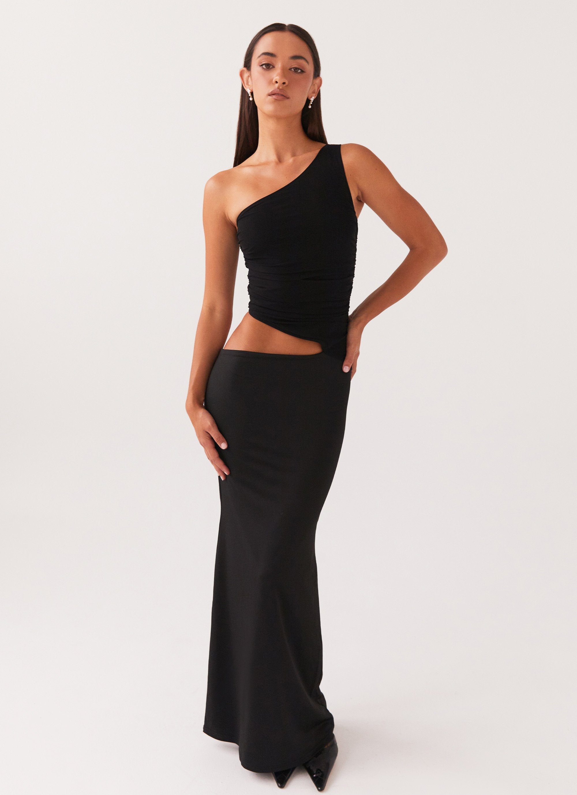 Stephanie | One Shoulder Maxi Dress