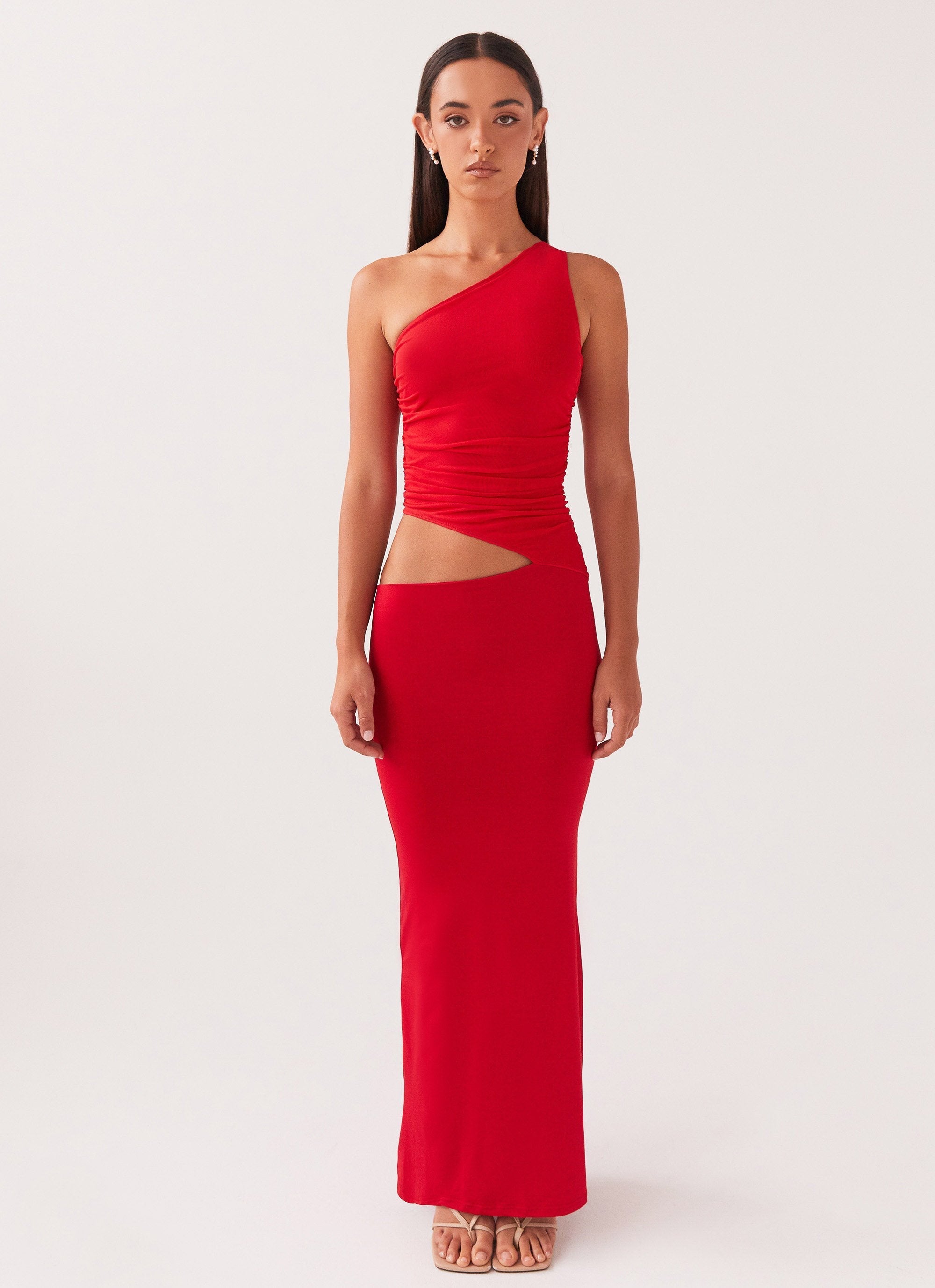 Stephanie | One Shoulder Maxi Dress