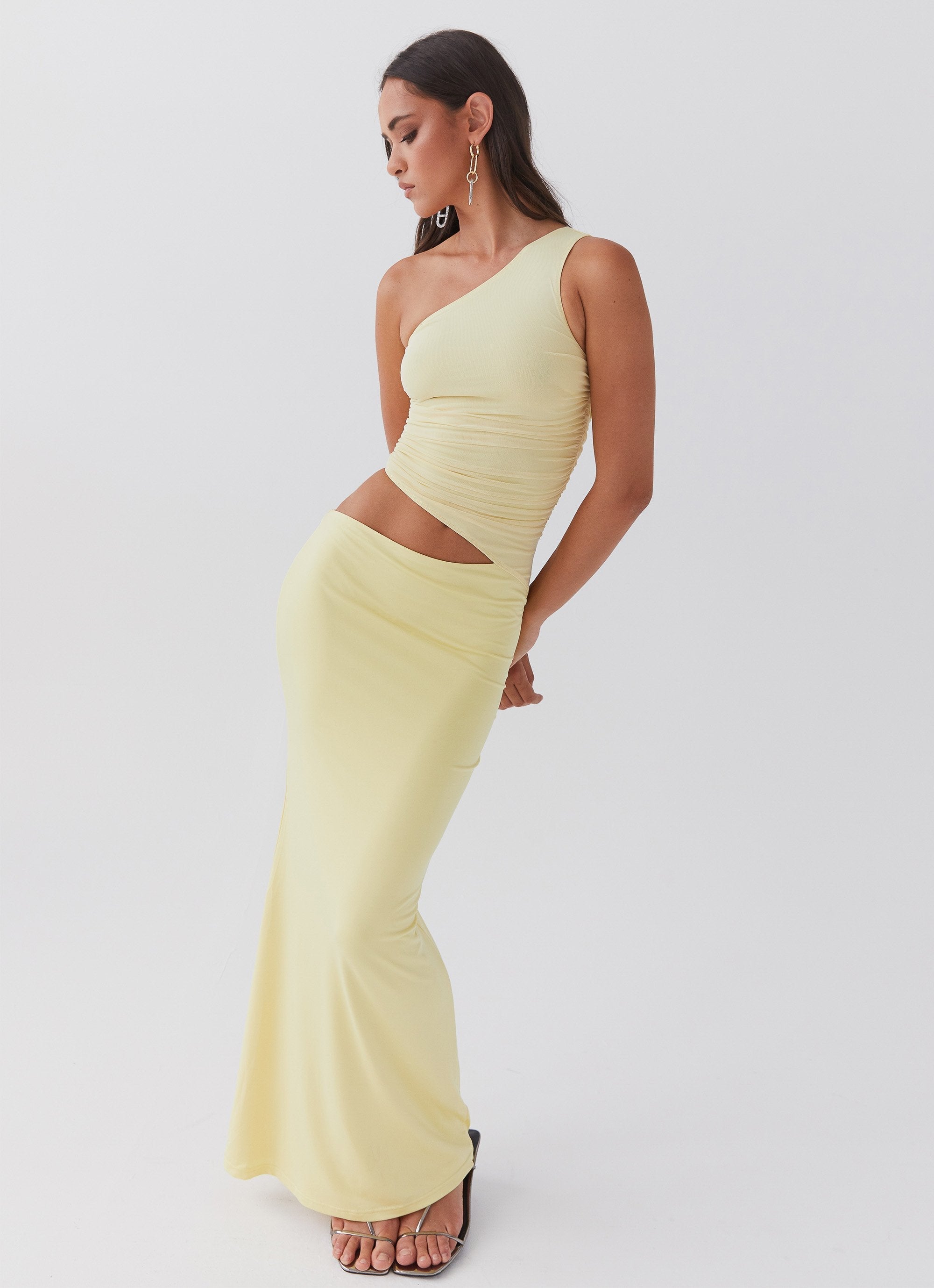 Stephanie | One Shoulder Maxi Dress