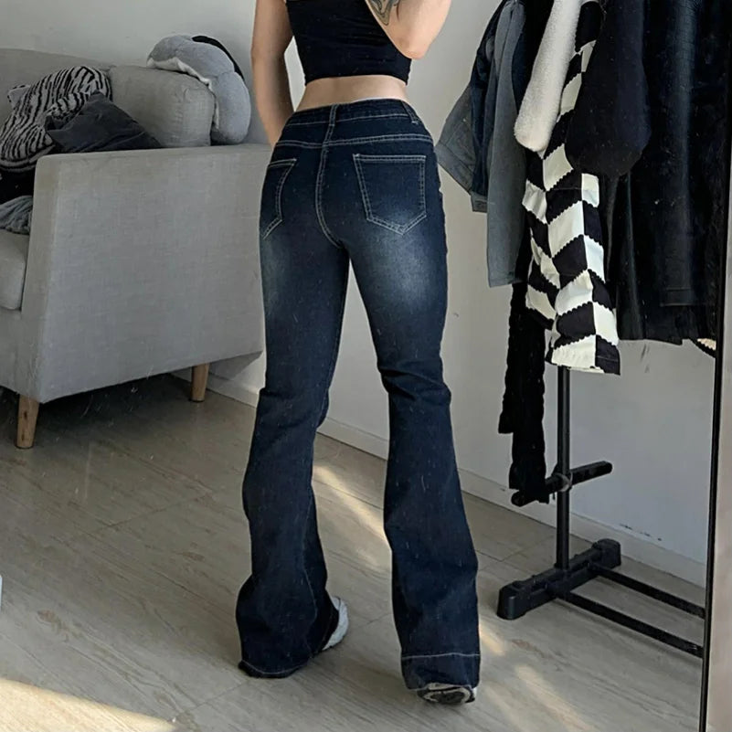 Denise | Flared Low Jeans