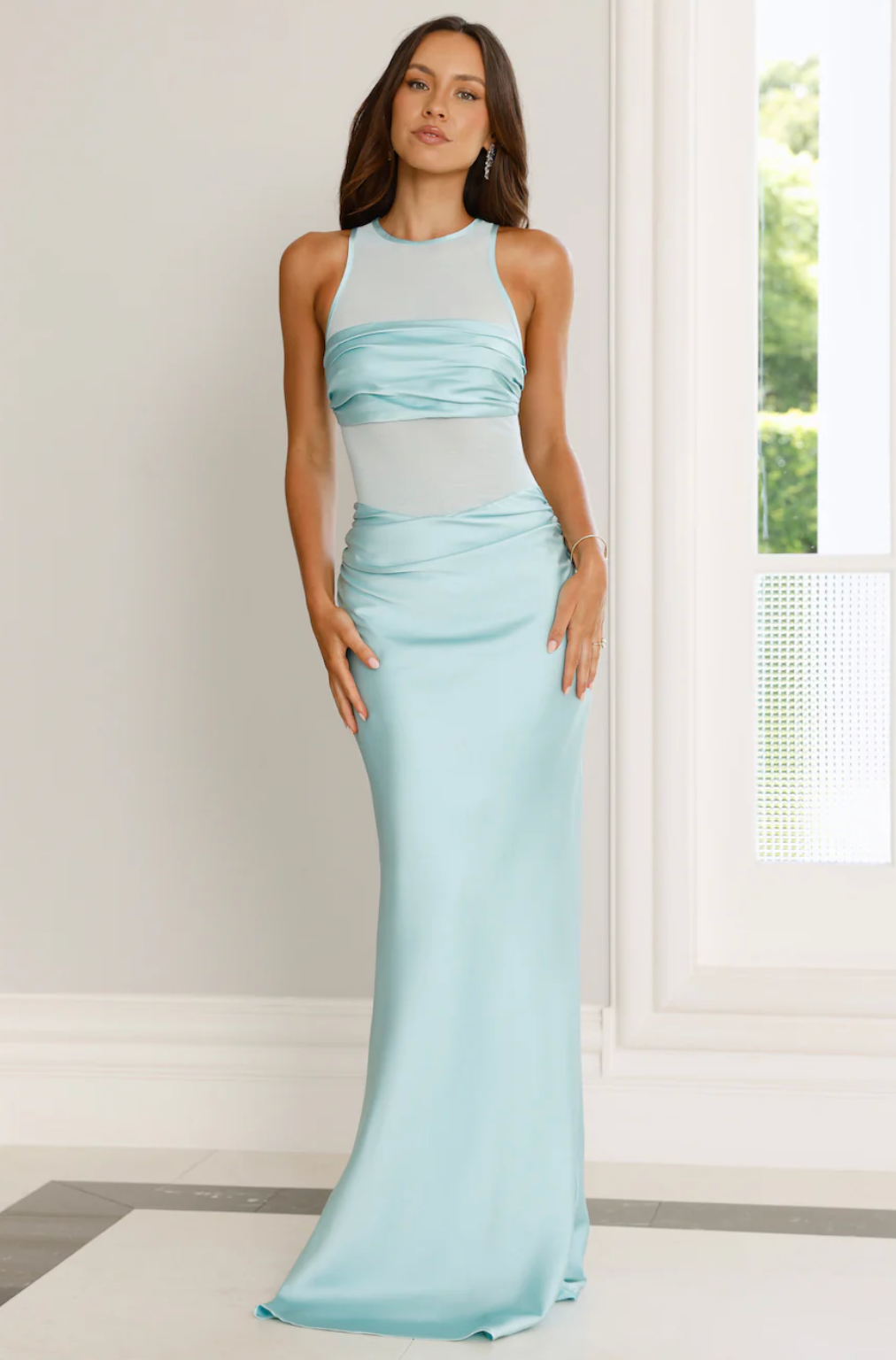 Mahdia | Elegant Aqua Dress