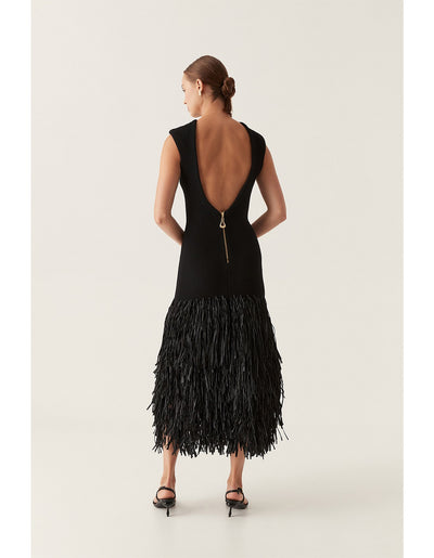 Rafia | Midi Backless Dress